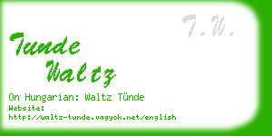 tunde waltz business card
